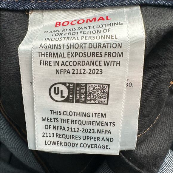 Bocomal Fire Retardant Jeans Size 36x30 - Picture 6 of 12